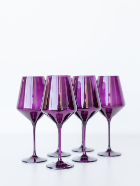 ESTELLE COLORED WINE STEMWARE - SET OF 6 {AMETHYST}