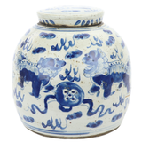 Vintage Ming Jar Lion Motif - 2 Sizes