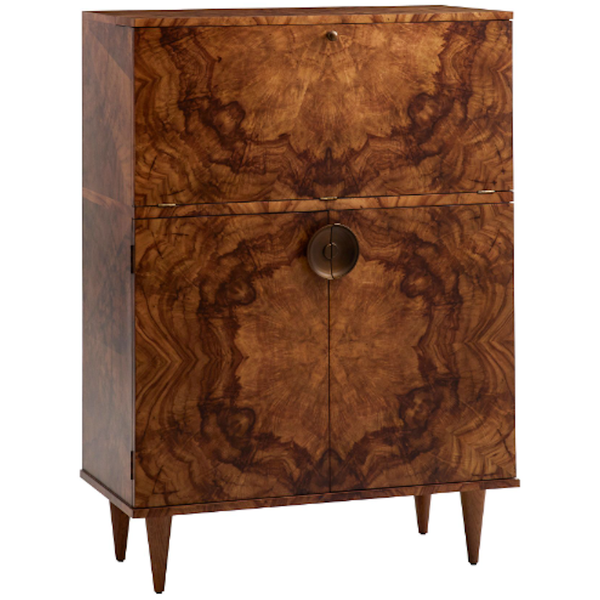 Burl Bar Cabinet