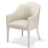 Dining Chair Antique White Milk Leather