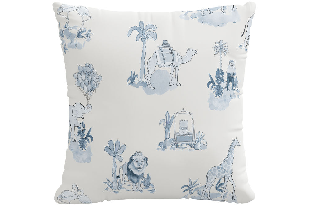 Gray Malin Decorative Pillow, Toile Blue