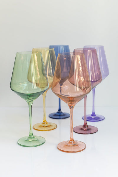 Estelle Colored Wine Stemmed Glasses - Set of 2 {Iridescent}