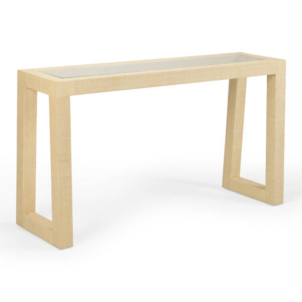 Natural Wicker Console Table