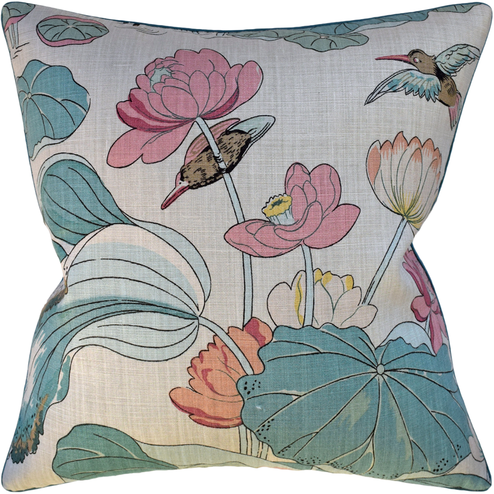 Nympheus (Pink / Teal) 22" X 22" Pillow