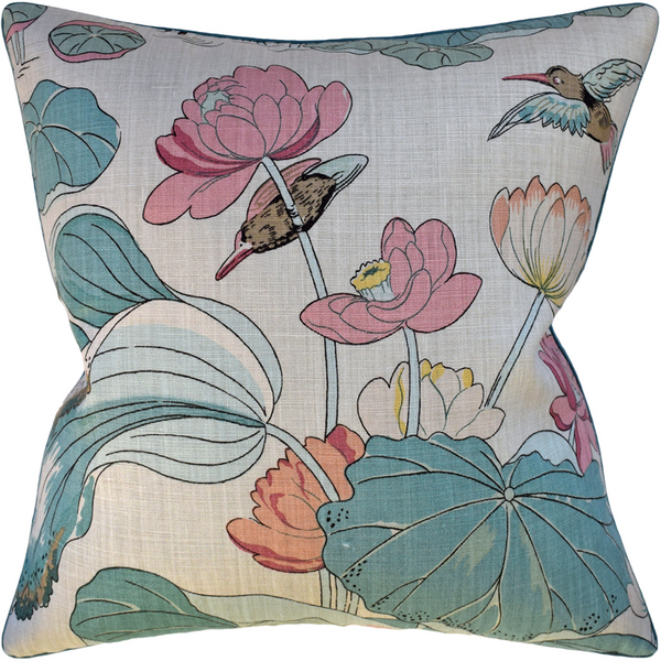 Nympheus (Pink / Teal) 22" X 22" Pillow
