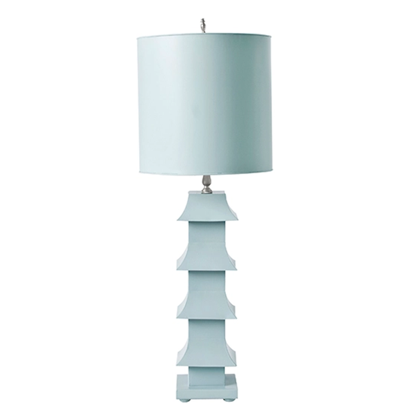 Baby Blue Pagoda Table Lamp