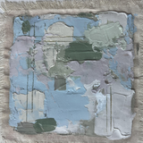 Pastel Textured Fabric Art II by Naazneen