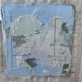 Pastel Textured Fabric Art I by Naazneen