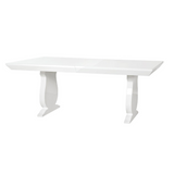 White Lacquer Rectangle Dining Table