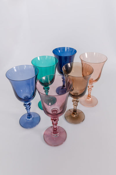 ESTELLE COLORED REGAL GOBLET - SET OF 6 {MIXED SET}