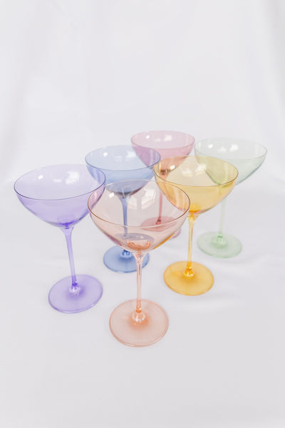 Estelle Colored Martini Glass - Set of 6 {Emerald Green}