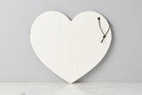 White Mod Heart Charcuterie Board, Large by etu Home