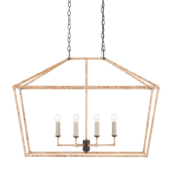 Rattan Rectangle Lantern