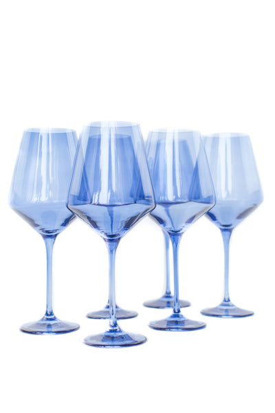 ESTELLE COLORED WINE STEMWARE - SET OF 6 {COBALT BLUE}