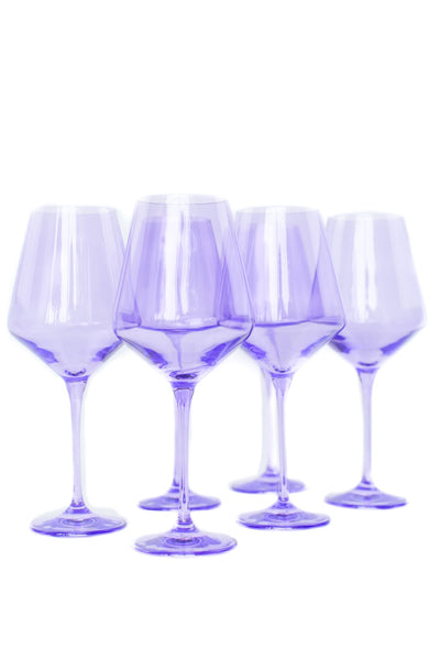 ESTELLE COLORED WINE STEMWARE - SET OF 6 {LAVENDER}