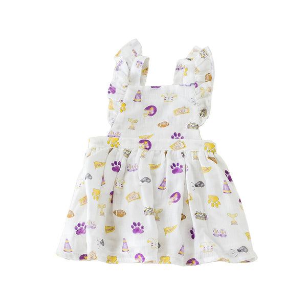 LSU Let's go Tigers Organic Muslin Dress