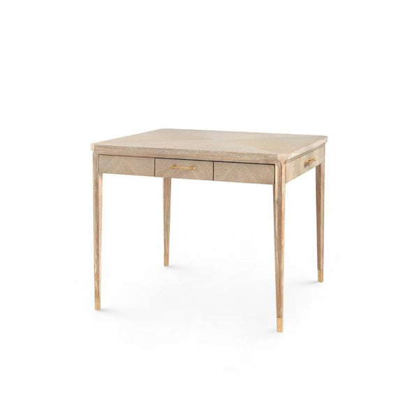 Square Cerused Oak Game Table Sand or Soft Grey