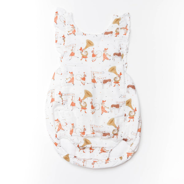 Texas Longhorn Parade Organic Muslin Sunsuit