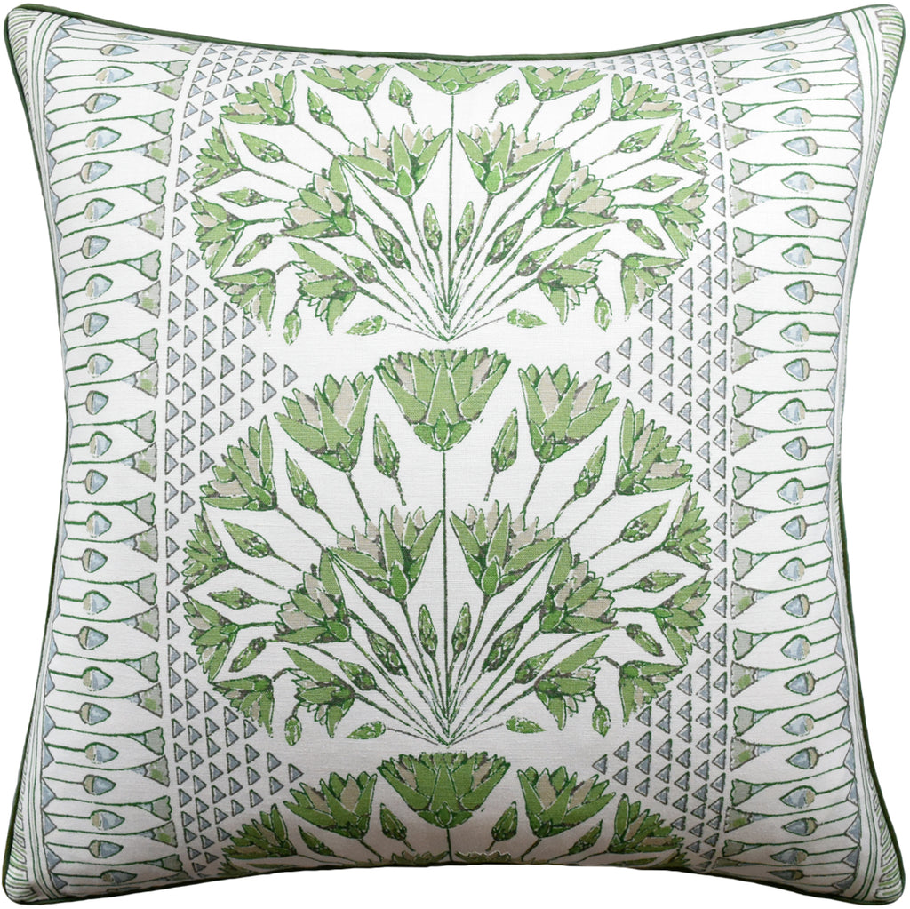 Cairo (Green and White) 22" X 22" Pillow