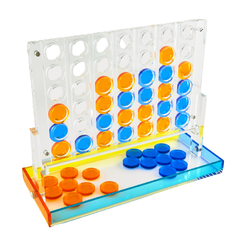 Acrylic Connect Four Game Multi Color