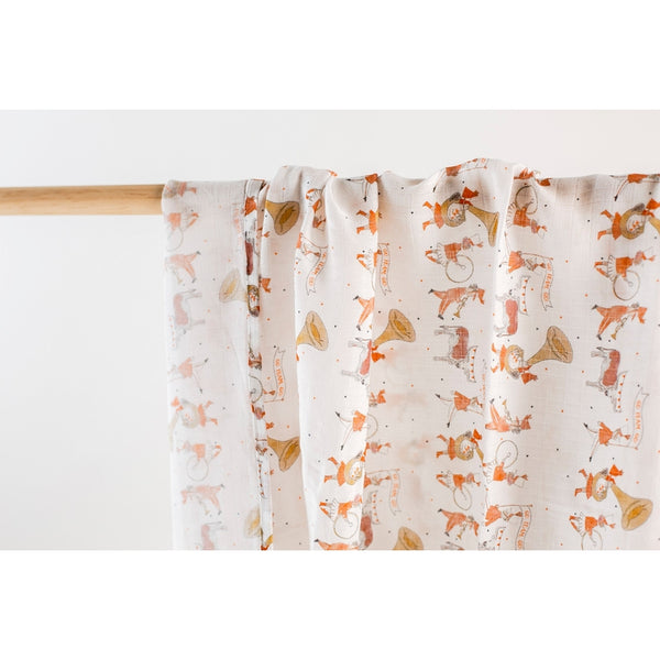 Texas Longhorn Parade Organic Muslin Blanket