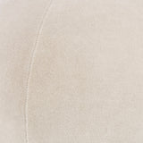 Cream Round Velvet Pillow