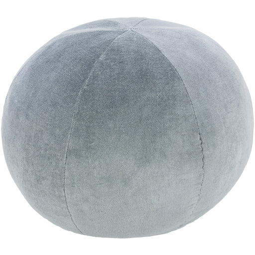 Gray Round Velvet Pillow