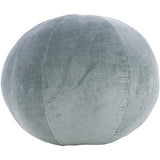 Gray Round Velvet Pillow