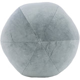 Gray Round Velvet Pillow