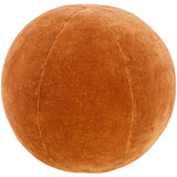 Orange Round Velvet Pillow