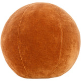 Orange Round Velvet Pillow