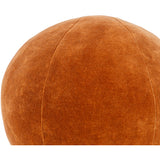 Orange Round Velvet Pillow