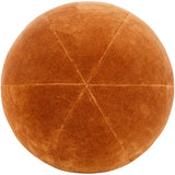 Orange Round Velvet Pillow