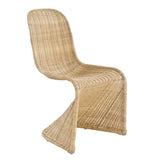 S Curve Rattan Dining Chair Natural