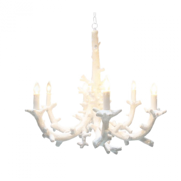White Resin Coral Chandelier