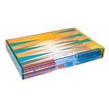 Lucite Multicolor Backgammon Set - Turquoise/Orange