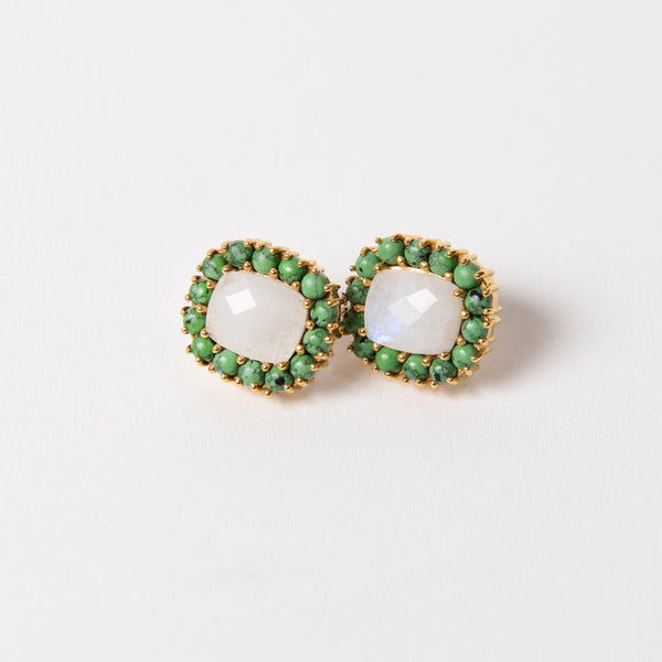Reams Studs - Green Turquoise by Addison Weeks