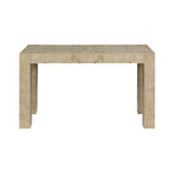Natural or Bleach Burl Wood Parsons Console Table