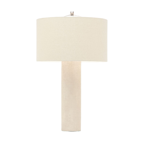 Off White Faux Raffia Table Lamp