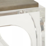 Alec Acrylic and Wood Cocktail Table